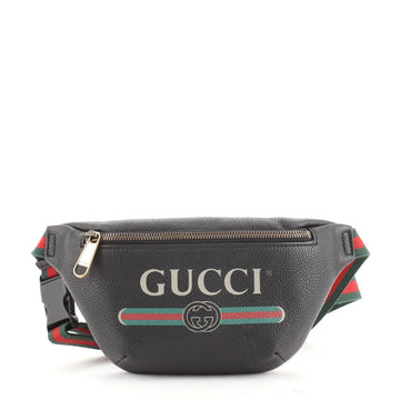 Gucci Logo Belt Bag Printed Leather Small