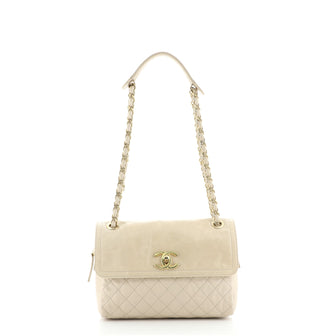 Chanel CC Chain Flap Quilted Glazed Calfskin Small