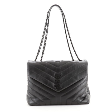 Saint Laurent LouLou Shoulder Bag Matelasse Chevron Leather Medium