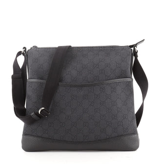 Gucci Zip Messenger Bag GG Denim Medium