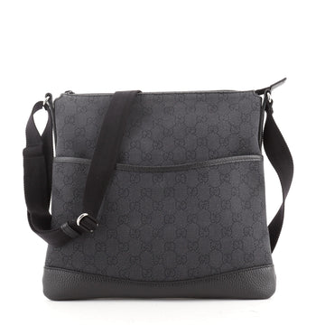 Gucci Zip Messenger Bag GG Denim Medium