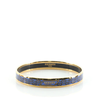 Hermes Bangle Bracelet Printed Enamel Narrow