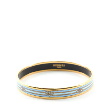 Hermes Bangle Bracelet Printed Enamel Narrow