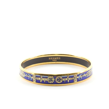 Hermes Bangle Bracelet Printed Enamel Narrow