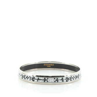 Hermes Bangle Bracelet Printed Enamel Narrow