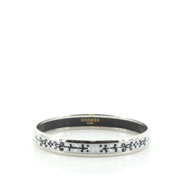 Hermes Bangle Bracelet Printed Enamel Narrow