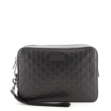 Gucci Wristlet Clutch Guccissima Leather
