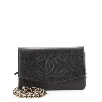 Chanel Vintage Timeless Wallet on Chain Caviar