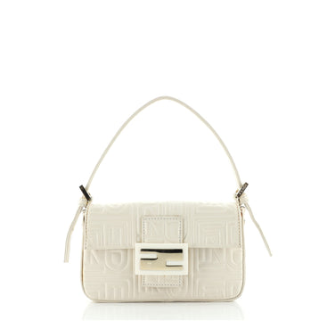 Fendi Baguette Logo Embossed Leather Mini