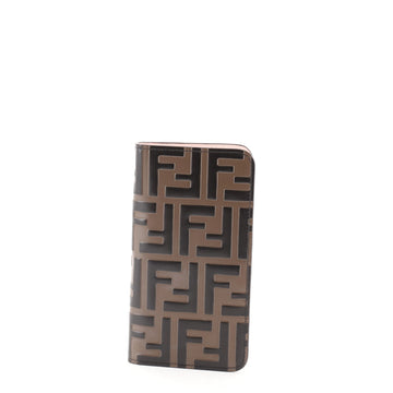 Fendi Phone Case Zucca Embossed Leather iPhone X