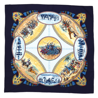 Hermes Cavaliers Peuls Scarf Printed Silk 90