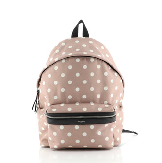 Saint Laurent City Backpack Printed Canvas