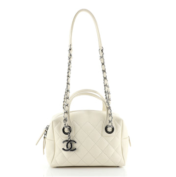 Chanel Feather Weight Bowling Bag Quilted Calfskin Small