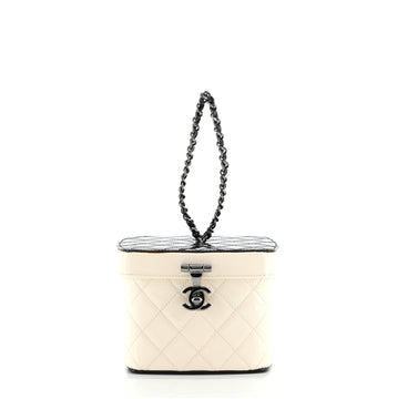Chanel Makeup Case Minaudiere Quilted Patent Mini