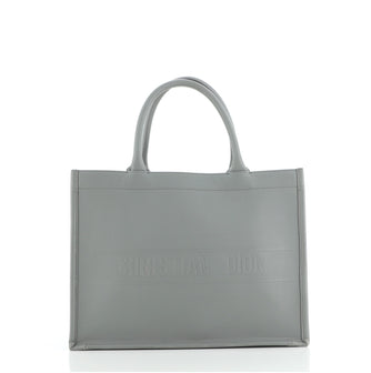 Christian Dior Book Tote Embossed Leather Small