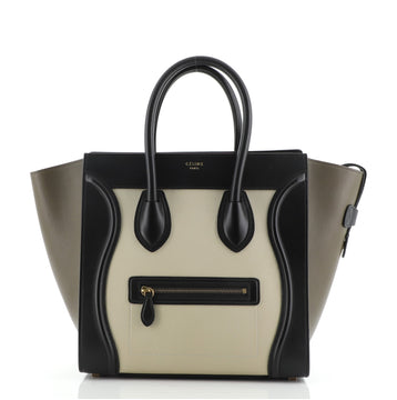 Celine Tricolor Luggage Bag Leather Mini