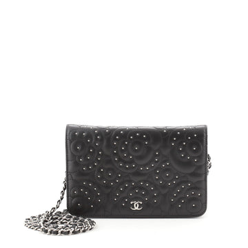 Chanel Wallet on Chain Camellia Studded Lambskin