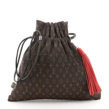 Louis Vuitton Explorer Shoulder Bag Pleated Monogram Canvas MM