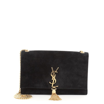 Saint Laurent Classic Monogram Tassel Crossbody Bag Suede Medium
