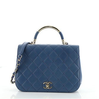 Chanel Carry Chic Flap Bag Quilted Lambskin Medium