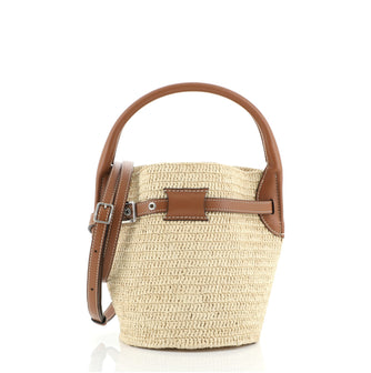 Celine Big Bag Bucket Woven Raffia Nano