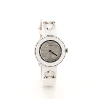 Gucci U-Play Quartz Watch Lizard with Stainless Steel 27