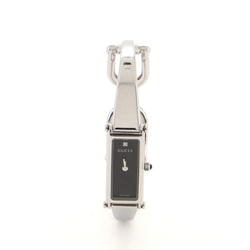 Gucci G-Frame Rectangular Bangle Quartz Watch Stainless Steel with Diamond 12