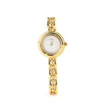 Gucci 1100 Interchangeable Bezel Quartz Watch Plated Metal with Plastic 26