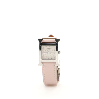 Hermes Heure H Quartz Watch Stainless Steel and Leather 21