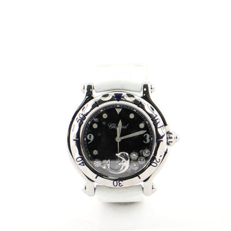 Chopard Happy Sport Dolphin Quartz Watch Stainless Steel with Diamonds and Rubber 38