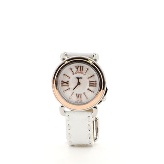 Fendi Selleria Quartz Watch Stainless Steel and Leather with Mother of Pearl 35