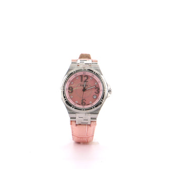Fendi High Speed Quartz Watch Watch Stainless Steel and Alligator with Mother of Pearl 33