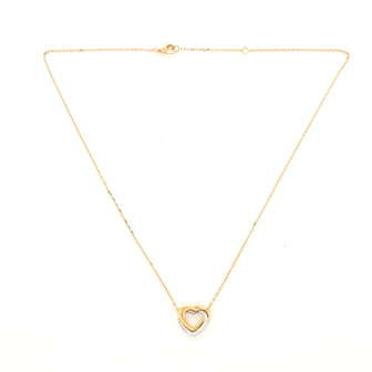 Cartier Trinity de Cartier Heart Pendant Necklace 18K Tricolor Gold with Diamonds
