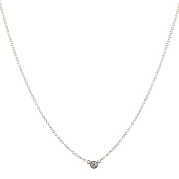 Tiffany & Co. Elsa Peretti Diamonds By The Yard Pendant Necklace Platinum with Diamond 0.05CT