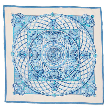 Hermes Monnaies Et Symboles des Parisii Scarf Printed Silk 90