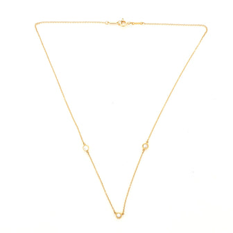 Tiffany & Co. Elsa Peretti Diamonds by the Yard 3 Stone Necklace 18K Yellow Gold and Diamonds