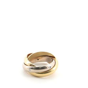 Cartier 5 Diamond Trinity Ring 18K Tricolor Gold