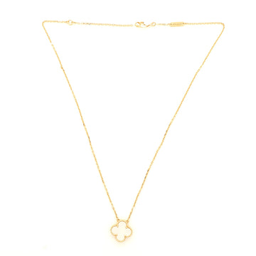 Van Cleef & Arpels Vintage Alhambra Pendant Necklace 18K Yellow Gold and Mother of Pearl