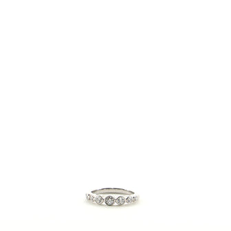 Tiffany & Co. Jazz Graduated Band Ring Platinum and Diamonds