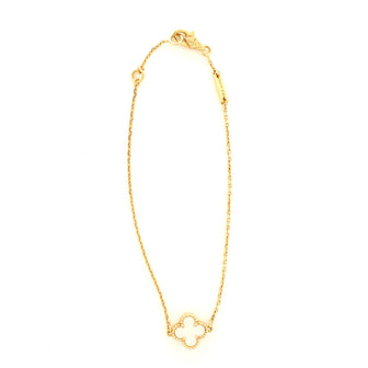 Van Cleef & Arpels Sweet Alhambra Mother of Pearl Bracelet 18K Yellow Gold