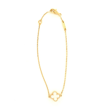 Van Cleef & Arpels Sweet Alhambra Mother of Pearl Bracelet 18K Yellow Gold