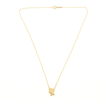 Tiffany & Co. Paloma Picasso Loving Heart Pendant Necklace 18K Yellow Gold