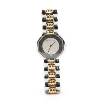 Christian Dior Depose Quartz Watch Stainless Steel and Plated Metal 32