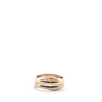 Cartier Love Me Two Tone Set Ring 18K Rose Gold and 18K White Gold