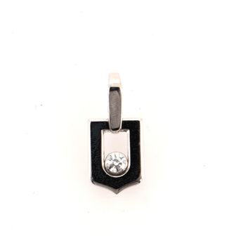 Cartier Shield Pendant Necklace 18K White Gold with Diamond