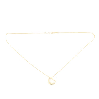 Tiffany & Co. Elsa Peretti Open Heart Pendant Necklace 18K Yellow Gold