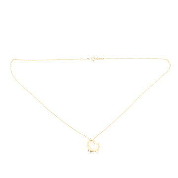 Tiffany & Co. Elsa Peretti Open Heart Pendant Necklace 18K Yellow Gold