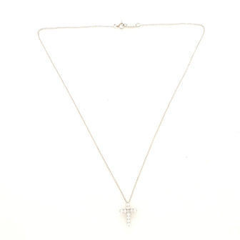 Tiffany & Co. Cross Pendant Necklace Platinum and Diamonds Small