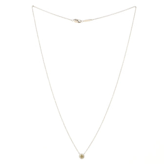 Tiffany & Co. Soleste Round Pendant Necklace Platinum with Yellow and White Diamonds Small