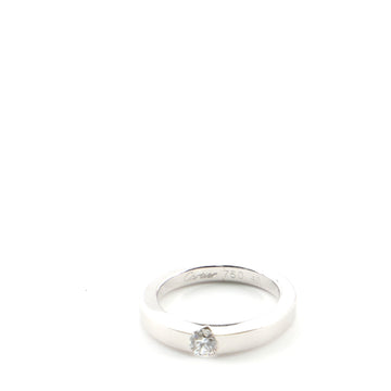 Cartier Solitaire Ring 18K White Gold with RBC Diamond D/VVS1 .21CT